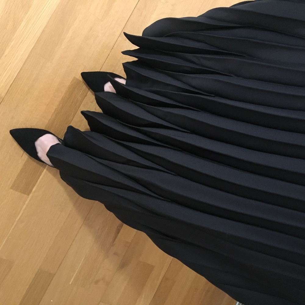 Black Accordion Skirt